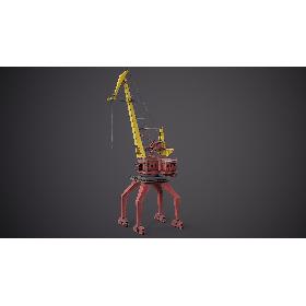 Port Crane Red 3D model